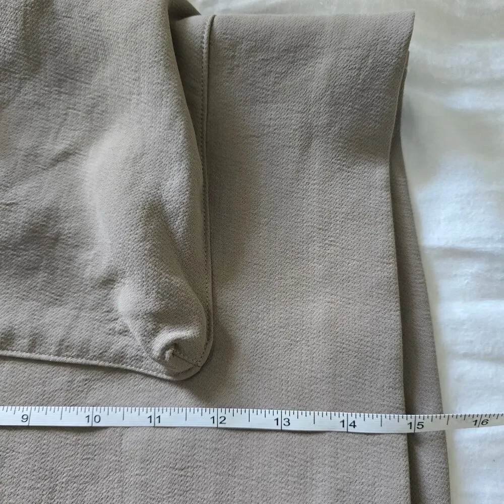 Aritzia Wilfred Astral Cargo High Waisted Micro Crepe Mini Skirt Nomad Taupe 8 - Picture 8 of 8